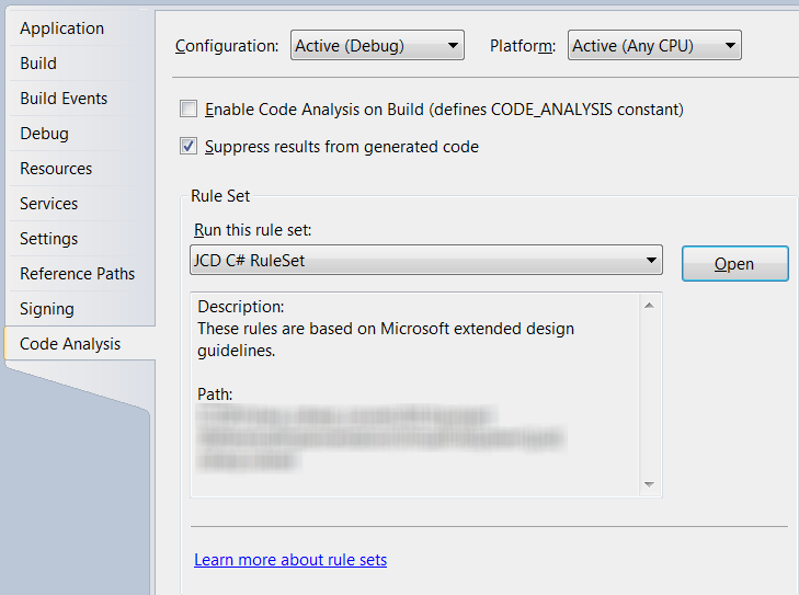 Code Analysis in project